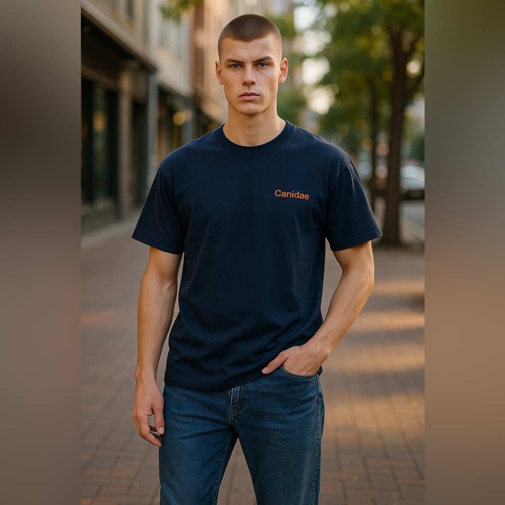 Navy Canidae tee shirt